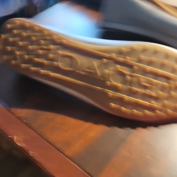 Coach Shimmering Silver Leather Loafers - Picture 5 of 7